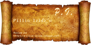 Pillis Iziás névjegykártya
